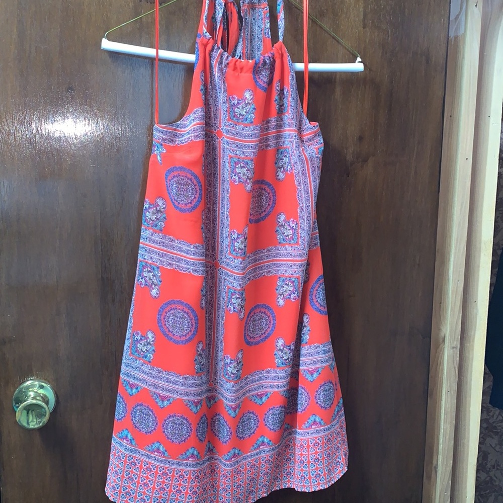 Lulu orange printed dress